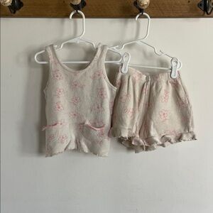 Zara Floral Kids Set - Pink and Cream